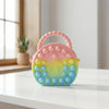 Rainbow round silicone pop it coin purse