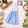 Soft Hanging Hand Towel with Self Adhesive Wall Hook Combo