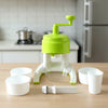 Manual hand crank ice crusher snow maker machine