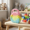 Kids sensory pop purse round shape