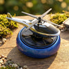 Solar Helicopter Car Dashboard Air Freshener Rotating Perfume Decor