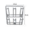 Wall-Mounted Stainless-Steel Cup & Mug Holder Rack (25 x 25 cm, 1 Pc)