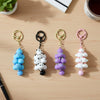 Cute Cartoon Cloud Stack Keychain with Bell (1 Pc , Mix Color)