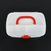 12734 Medical Box 1 Piece Indoor Outdoor Medical Utility Medicine Storage Box Detachable Tray Medical Box Multi Purpose Regular Medicine First Aid Box With Handle  Transparent Lid
