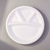 Vegnar 4 Compartment Disposable Food Serving Plate Set (10 Pc)