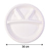 Vegnar 4 Compartment Disposable Food Serving Plate Set (10 Pc)
