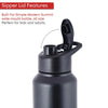Stainless Steel 1000ml Flip-Top Reusable Sports Water Bottle ƒ?? 1 Pc