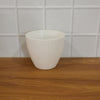 Premium White Ribbed Decorative Flower Pot (1 Pc)