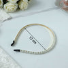 Decorative pearl studded gold hair band