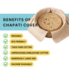 Pure Cotton Roti Mate Cloth, Round roti Cover (51 ?? 51 Cm, 1 Pc)