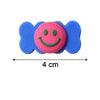 Colorful Smiley Candy Design Decorative Hair Clip Set (4 Pc)