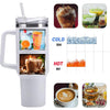 890 ML Insulated Stainless-Steel Travel Tumbler White Color (1 Pc )