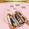 Portable Multi-Compartment Makeup & Toiletry Organizer Pouch (1 Pc)
