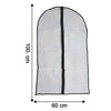 Transparent Garment Cover with Front Zipper (100 ?? 60 cm, 1 Pc)