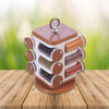 8118 Ganesh 12-jar Revolving Spice Rack Masala Box