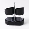 Apex Helix Salt N Pepper 2-piece Plastic Jar Set With Stand