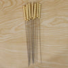 Stainless Steel Bbq Skewers With Wooden Handle (12 Pc)