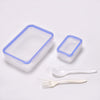 7070 Multipurpose Air Tight 4 Side Lock Food Grade Lunch Box With Small Square Container