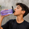 Plastic Motivational Water Bottle With Time Marker And Flip Lid (1000 Ml)