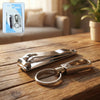 Stainless Steel Nail Clipper Set With Keychain Holder (2 Pc)
